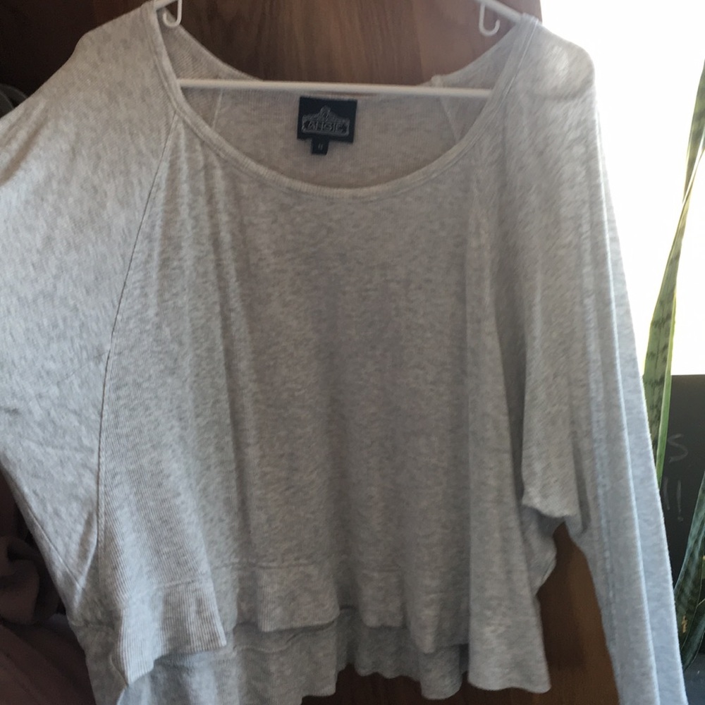 Slouchy soft gray shirt